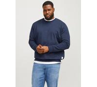 Azul Hombres Cotton/Polyester Plus Size Sudadera Liso EU8XL US6XL EU