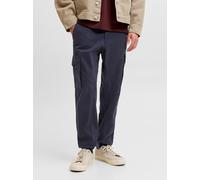 Azul Hombres Cotton/Recycled/Cotton/Elastane Pantalones Cargo Corte Slim 38/34 EU