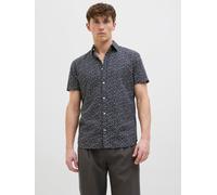 Azul Hombres Cotton/Recycled/Cotton/Linen Camisa Estilo Resort Corte Regular XS EU