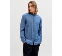 Azul Hombres Linen/Organic/Cotton/Cotton/Recycled/Cotton Camisa Informal Corte Regular S EU