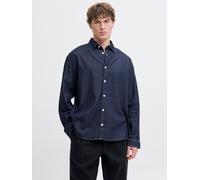 Azul Hombres Organic/Cotton/Cotton Camisa Vaquera Corte Loose XL EU