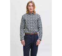Azul Hombres Organic/Cotton/Cotton/Elastane Camisa Formal Corte Slim S EU