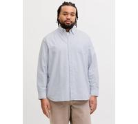 Azul Hombres Organic/Cotton/Polyester/Cotton Plus Size Camisa Oxford Corte Regular EU3XL US1XL EU
