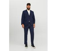 Azul Hombres Recycled/Polyester/Viscose/Elastane Plus Size Trajes Corte Regular 72 EU