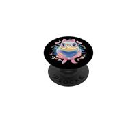 Azul Iguana Retrato Reptil Amante Gráfico Rosa Gafas PopSockets PopGrip Adhesivo