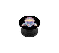 Azul Iguana Retrato Reptil Amante Gráfico Rosa Gafas PopSockets PopGrip Adhesivo