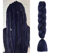 Azul Intenso Extension Per Treccine Africane 24" Ombre Jumbo Treccia Extension Capelli Fibra Sintetica Treccia Di Scatola Crochet Twist Intrecciare