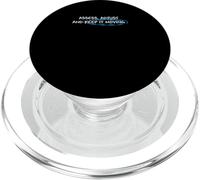 Azul Keep It Moving Gráfico Azul PopSockets PopGrip para MagSafe
