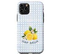 Azul Limón Gingham Cottagecore Italian Summer Ciao Bella Carcasa para iPhone 11 Pro