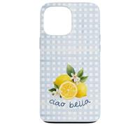 Azul Limón Gingham Cottagecore Italian Summer Ciao Bella Carcasa para iPhone 13 Pro MAX