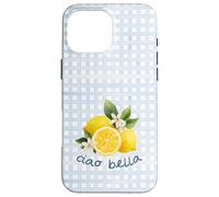 Azul Limón Gingham Cottagecore Italian Summer Ciao Bella Carcasa para iPhone 16 Pro MAX