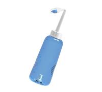 Azul Limpiador Nasal, de 500ml Botella de Plástico | Control Botón, Dos Boquillas, Cuerpo Transparente, para Uso Diario y Enjuague Delicado de Fosas