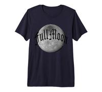 Azul Llena 2 Luna NUMEROLOGÍA 11 Dos Once Mujeres Hombres Camiseta Premium