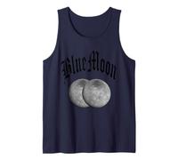 Azul Llena 2 Luna NUMEROLOGÍA 11 Dos Once Mujeres Hombres Camiseta sin Mangas