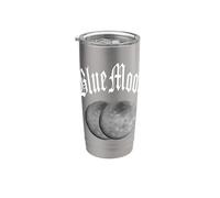 AZUL LLENA 2 LUNA NUMEROLOGÍA 11 DOS ONCE MUJERES HOMBRES Vaso térmico de acero inoxidable de doble pared