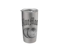 AZUL LLENA 2 LUNA NUMEROLOGÍA 11 DOS ONCE MUJERES HOMBRES Vaso térmico de acero inoxidable de doble pared