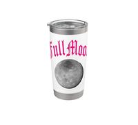 AZUL LLENA 2 LUNA NUMEROLOGÍA 11 DOS ONCE MUJERES HOMBRES Vaso térmico de acero inoxidable de doble pared