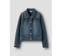 Azul Mangas Largas Chaqueta Vaquera