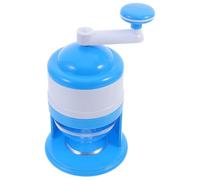 Azul Máquina Manual para Granizados de PP Portátil para Verano | Manual Manivela, Segura para Adultos, Uso Doméstico y Cócteles, Tamaño Compacto