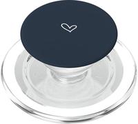 Azul Marino - Corazón Dibujado a Mano Simple Lindo Elegante PopSockets PopGrip para MagSafe