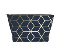 Azul Marino Dorado, Bolsa de artículos de tocador Bolsa de Maquillaje Bolsa de cosméticos Bolsa de artículos de tocador de Viaje portátil