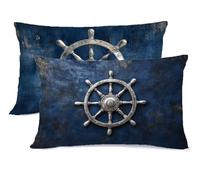 Azul Marino Funda Almohada 40x60 Retro Fundas Almohadas 40x60 Pack 2 Protector Almohadas Cierre con Funda Cojin Súper Suave Almohada Cervicales y Cuello, para Dormitorio Halloween Decoracion G - 176