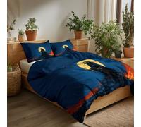 Azul Marino Funda Nórdica Cama 200 x 200 cm Muerte Bajo El Cielo Estrellado Fantasía - Juego de 3 Piezas en Microfibra Suave y Transpirable - Fácil de Lavar, Cierre con Cremallera - para Dormitorio