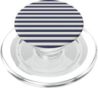 Azul marino y blanco rayas horizontales líneas preppy rayas PopSockets PopGrip para MagSafe
