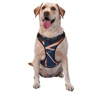 Azul Marino y Cobre de Lujo,Arnés para Mascotas, arnés Reflectante Ajustable para Perros,M