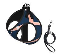 Azul Marino y Cobre de Lujo,Arnés para Mascotas, arnés Reflectante Ajustable para Perros,M