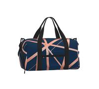 Azul Marino y Cobre de Lujo,Bolso Deportivo Bandolera de Mano, Bolsa de Deporte, Bolsa de Viaje de Gran Capacidad para Mujeres y Hombres.