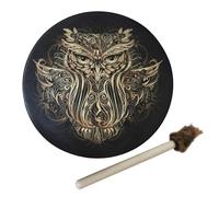 (Azul) Mejor oferta: Tótem musical chamánico de poliéster sintético de piel de oveja, hecho a mano,