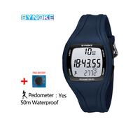 (Azul mejorado) SYNOKE Reloj deportivo de moda para hombre, resistente al agua, para natación, fitness,