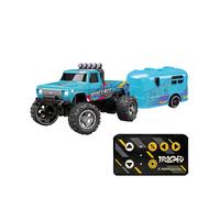 (Azul) Mini RC Monster Truck 1:64 Escala Todoterreno Camión de Juguete Todoterreno 2.4Ghz Control Remoto