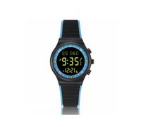 (Azul Negro) Reloj Azan musulmán para la oración con brújula Qibla Alarma Adhan Hijri Islámico Al Harameen