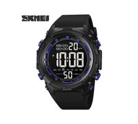 (Azul) NUEVOS relojes deportivos militares de moda con alarma y cuenta regresiva, reloj digital impermeable