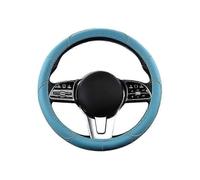 (Azul oscuro) Funda de volante de cuero antideslizante para coche Motocovers, funda protectora universal