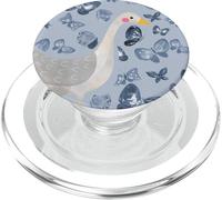 Azul Pastel Estética Animal Acuarela Mariposas Ganso PopSockets PopGrip para MagSafe
