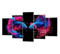 Azul Pez Diamond Painting, 5 Pcs Kit Pintura de Diamante Art Artesanía, Kit Bordado en Punto de Cruz Manualidades Adultos, DIY Gran Tamaño Cuadro Damantes, Decoracion Hogar Regalos 75x125cm P-d-2328