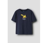 Azul Pokémon Algodón Orgánico Camiseta