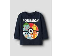 Azul Pokémon Top De Manga Larga