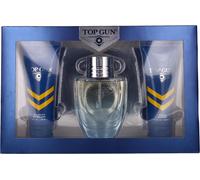 Azul Por Top Gun para Hombre Set: EDT+ Asb + Gel Corporal y Cabello