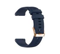 (Azul profundo, 20 mm) Correas de reloj a cuadros de 18 mm y 20 mm con hebillas de oro rosa para Garmin Venu 2S, Vivoactive 4S y 3S.