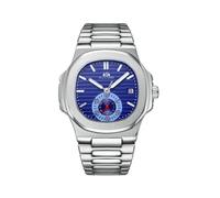 (Azul Puro) Automático de Cuerda Mecánica Luminoso Acero Inoxidable Azul Gris Café Negro Esfera Blanca