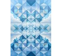 Azul Puzzle de 5000 Piezas para Adultos, Puzzle Geometría Rompecabezas Adultos Pieza de Madera Juegos, Obra de Arte de Juego de Rompecabezas, para Decoración del Hogar Regalos 156.5x105.5cm g-842