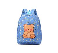 (Azul real) Bonita mochila infantil moderna con diseño de animales para la escuela.