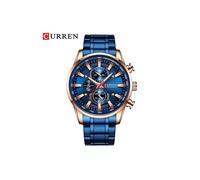(Azul) Relojes Curren para hombre, cronógrafo deportivo de lujo, relojes de pulsera para hombre, correa