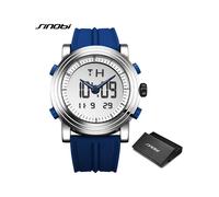 (Azul) Relojes deportivos SINOBI para hombres con correa de silicona, reloj digital de marca para hombres