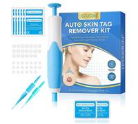 (Azul) Removedor de verrugas cutáneas con bolígrafo de doble punta, portátil, práctico, manual, para dedos, brazos, pies y cuello