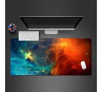 Azul Rojo Estrella Nube Alfombrilla de Ratón,XXL 600x300x2mm Grande Mouse Pad,Base de Goma Antideslizante,Superficie Tela Fina,Mejora la precisión y la Velocidad Adecuada para Jugadores,PC y portátil